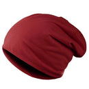New Solid Color Baggy Slouchy Beanies Hat For Man Male Autumn Spring Hip Hop Soft Ear Warmer Skullcaps Outdoor Windproof Bonnet
