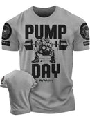 Summer new Adrenaline Power Workoout gym men's breathable round neck T-shirt high-quality letter printed casual top