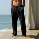 European and American autumn men's hip-hop breathable cotton linen loose casual pants outdoor hiking sports pants