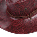 Caps Cool Men Bucket Hat Knight Hat Sun Protection Caps Wide Brim PU Leather Sunscreen Caps Western Cowboy Hats Summer Sun Hats