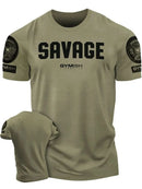 Summer new Adrenaline Power Workoout gym men's breathable round neck T-shirt high-quality letter printed casual top