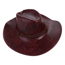 Caps Cool Men Bucket Hat Knight Hat Sun Protection Caps Wide Brim PU Leather Sunscreen Caps Western Cowboy Hats Summer Sun Hats