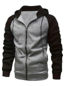 Autumn Winter New Zipper Fleece Hooded Coat Casual Men Women Plus Size Loose Pullover Fashion Raglan Sleeves Sweatshirt Top