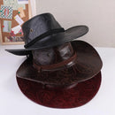 Caps Cool Men Bucket Hat Knight Hat Sun Protection Caps Wide Brim PU Leather Sunscreen Caps Western Cowboy Hats Summer Sun Hats