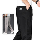 Big Size Mens Casual Pants Relaxed Fit Cotton Trousers Elastic Waist Drawstring Sweatpants Mens Jogger Pants Summer Spring