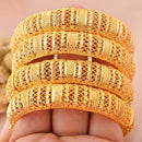 24k Dubai Gold Color Bangles for Women Dubai Bride Wedding Ethiopian Bracelet Africa Bangle Arab Jewelry Charm Bracelet  Jewelry