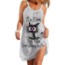 Lady Trend Streetwear Women's A-line Slip Dress Daily Soft Wear Woman Loose Dresses Summer Female Casual Cartoon Clothes Y2K