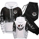 Men's Tracksuit  Men Two Piece Sets Versatile Casual Jogging Sweatshirts Fashion Comfort Daily Sports Simple Splashed Ink Hoodie