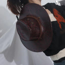 Caps Cool Men Bucket Hat Knight Hat Sun Protection Caps Wide Brim PU Leather Sunscreen Caps Western Cowboy Hats Summer Sun Hats