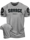 Summer new Adrenaline Power Workoout gym men's breathable round neck T-shirt high-quality letter printed casual top