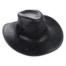 Caps Cool Men Bucket Hat Knight Hat Sun Protection Caps Wide Brim PU Leather Sunscreen Caps Western Cowboy Hats Summer Sun Hats