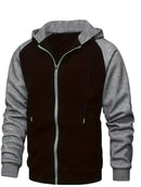 Autumn Winter New Zipper Fleece Hooded Coat Casual Men Women Plus Size Loose Pullover Fashion Raglan Sleeves Sweatshirt Top