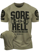 Summer new Adrenaline Power Workoout gym men's breathable round neck T-shirt high-quality letter printed casual top