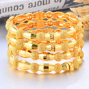 24k Dubai Gold Color Bangles for Women Dubai Bride Wedding Ethiopian Bracelet Africa Bangle Arab Jewelry Charm Bracelet  Jewelry